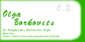 olga borkovits business card